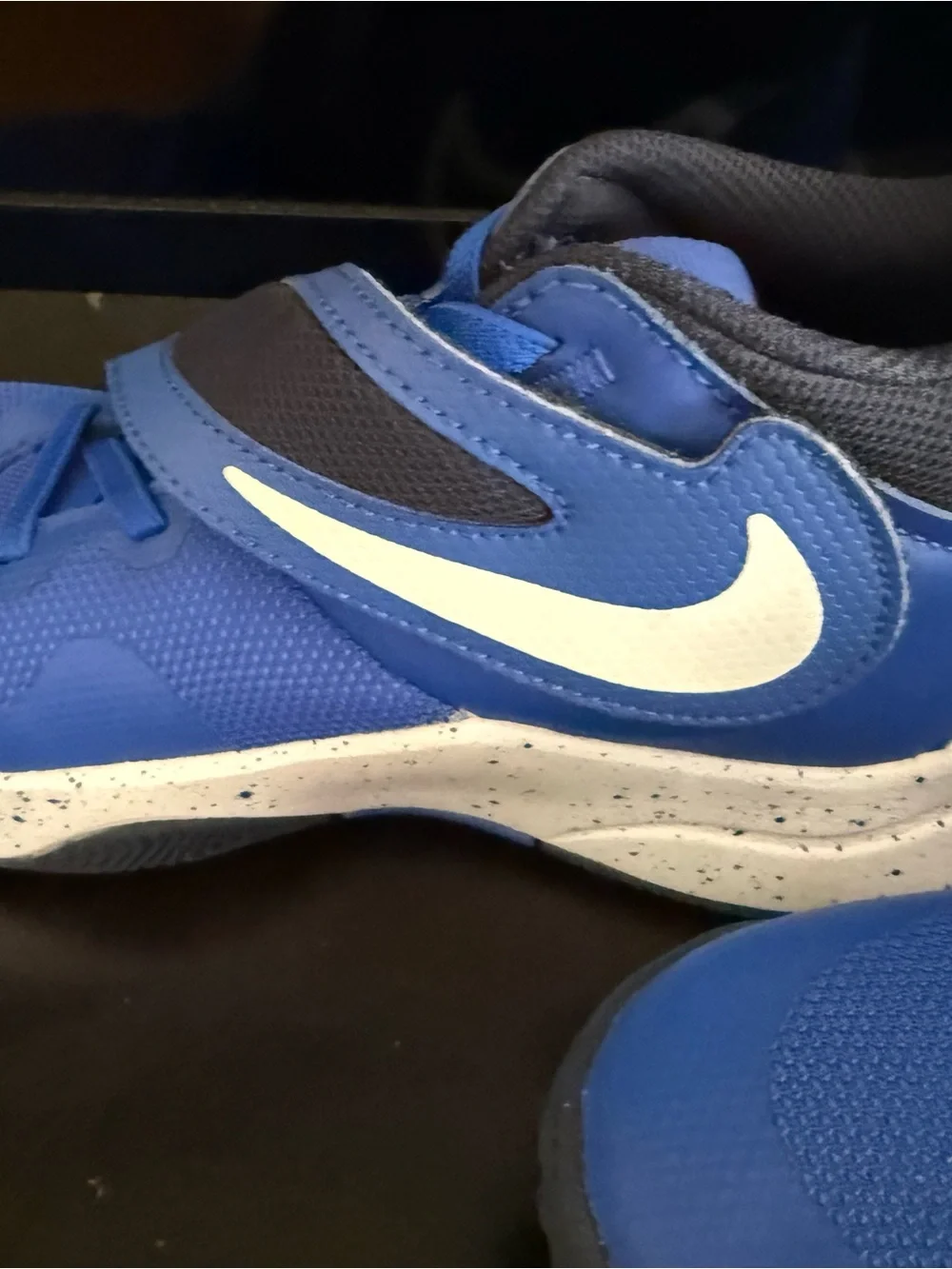 Nike Kids Royal Blue and Black Hook-and-Loop Sneakers